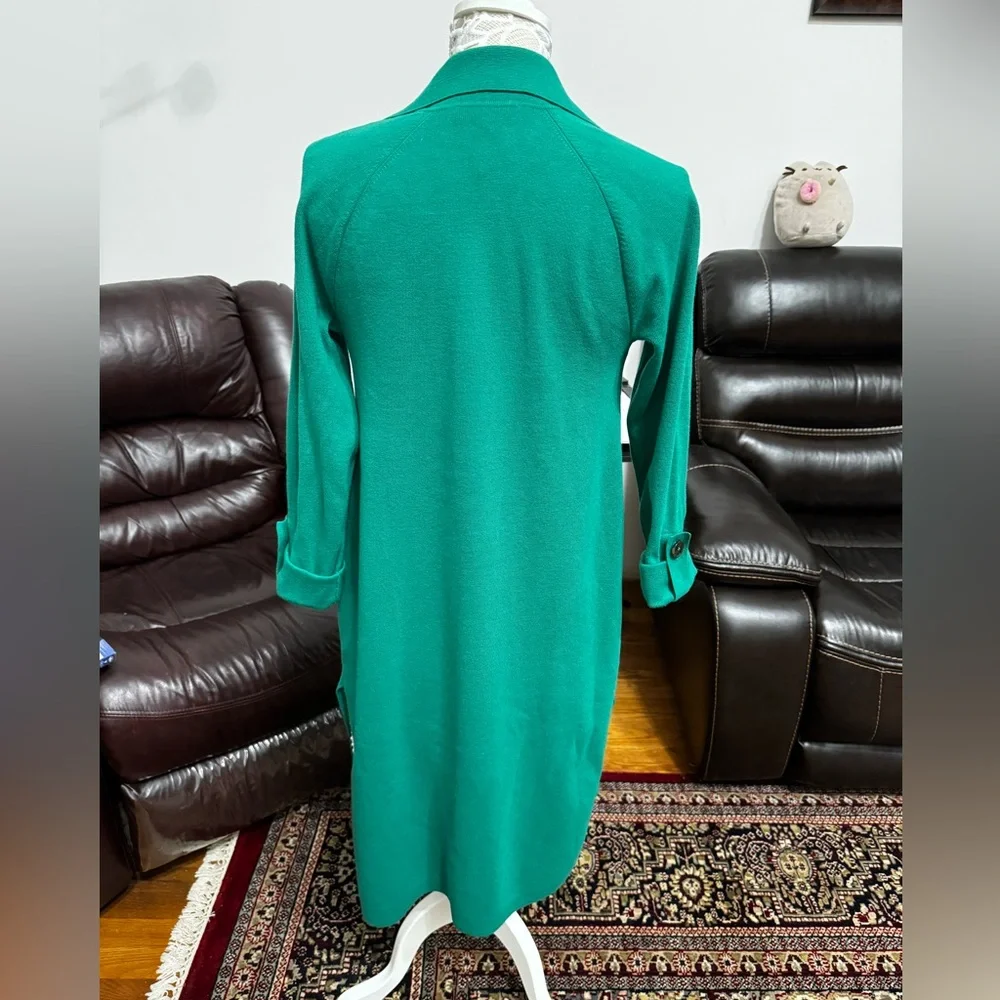 Ann Taylor cotton blend duster, vibrant green, new w tags. Size xs. - Picture 4 of 7